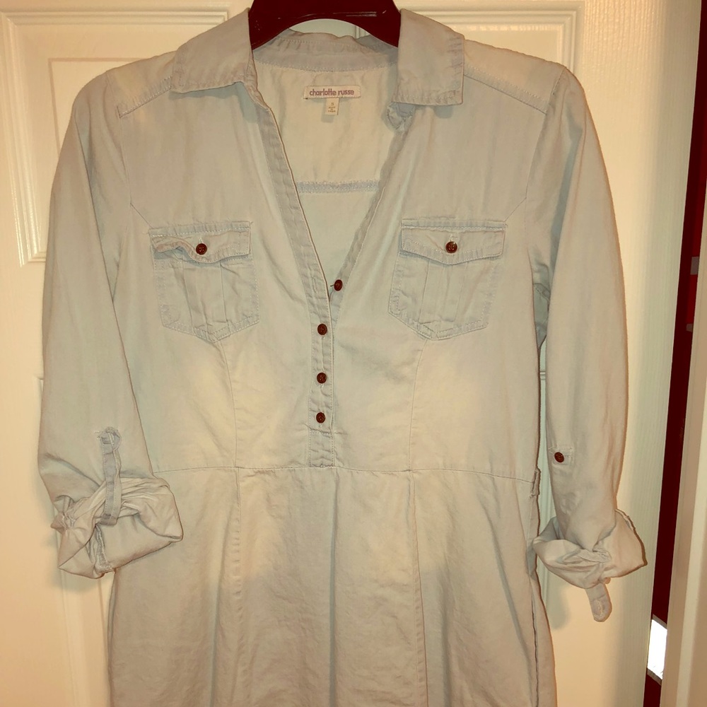Light Long Sleeve Denim Dress